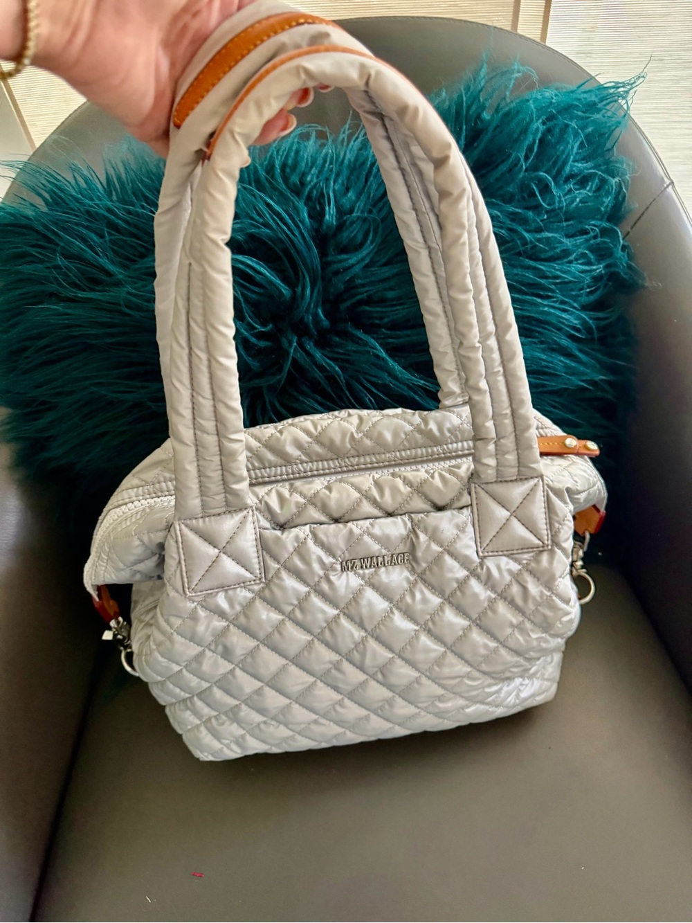MZ Wallace Gray Medium Tote Bag - Picture 5 of 17